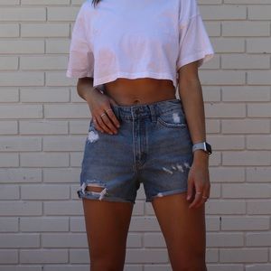 Ripped Jean Shorts